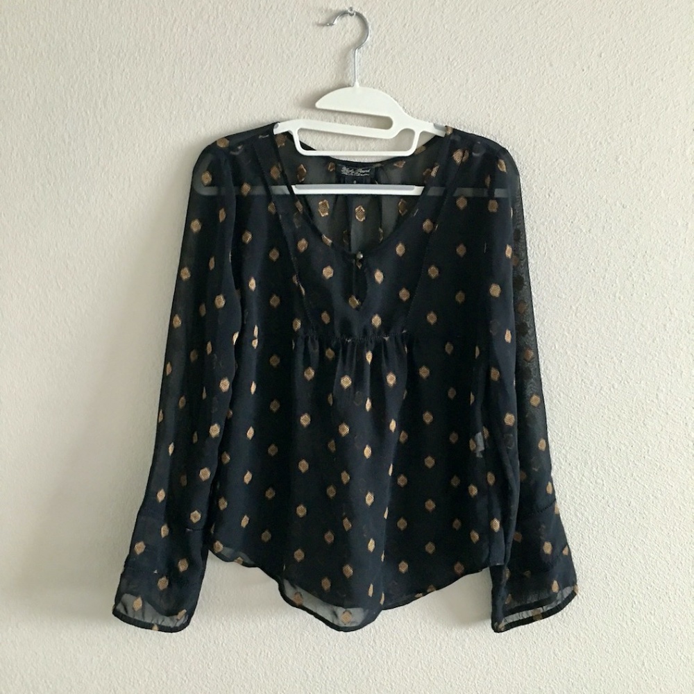 Blouse Long Sleeve Lucky Brand Size S
